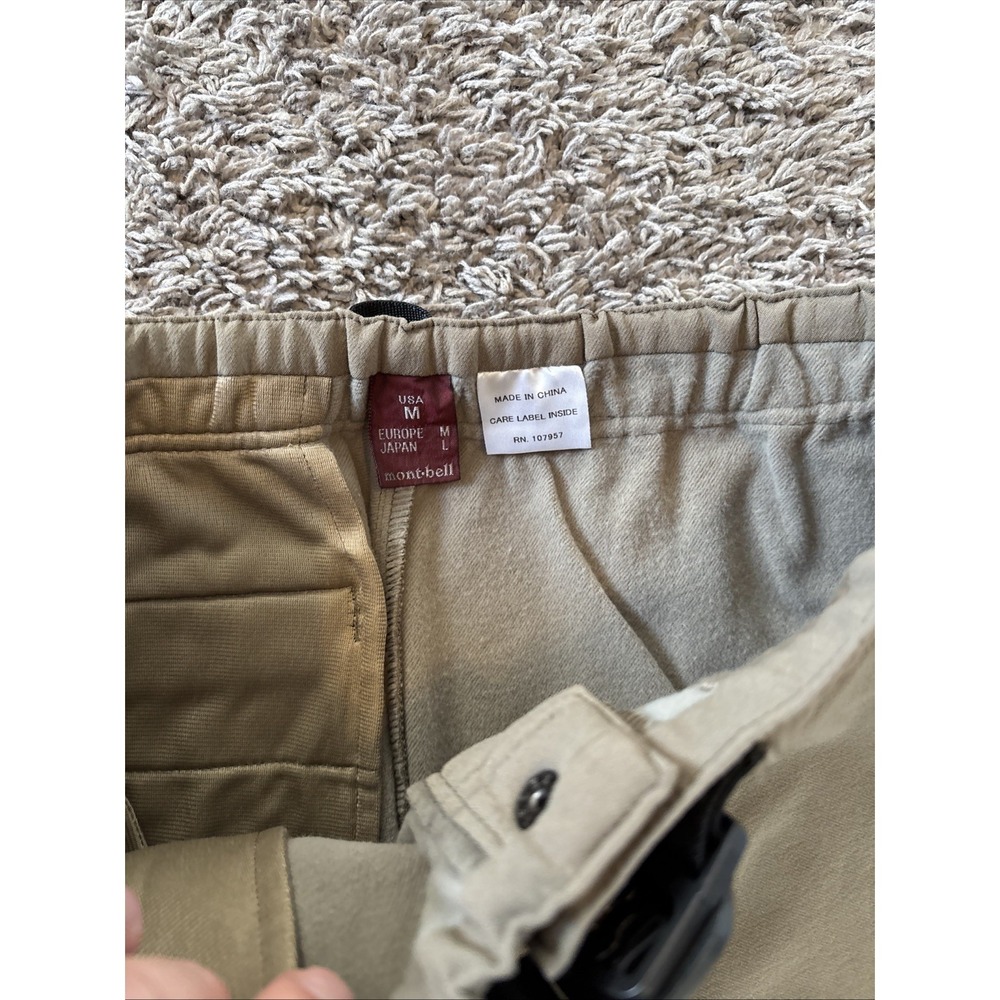 Mont-Bell schoeller guide pants size Medium M Nylon Blend hiking fishing Belted - Picture 2 of 6